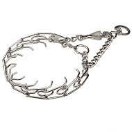 Collare a punte in acciaio cromato "Public Conduct", 4 mm Collare a punte in acciaio cromato "Public Conduct", 4 mm