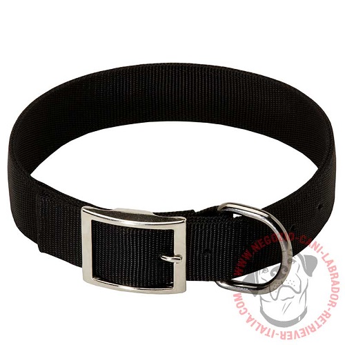 Collare largo
in doppio nylon per cane