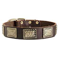 Collare in cuoio con piastrine "Luxurious Comfort" per Labrador Collare in cuoio con piastrine "Luxurious Comfort" per Labrador