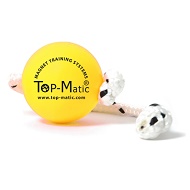 Palla magnetica Fun-Ball mini soft gialla con corda per Labrador
