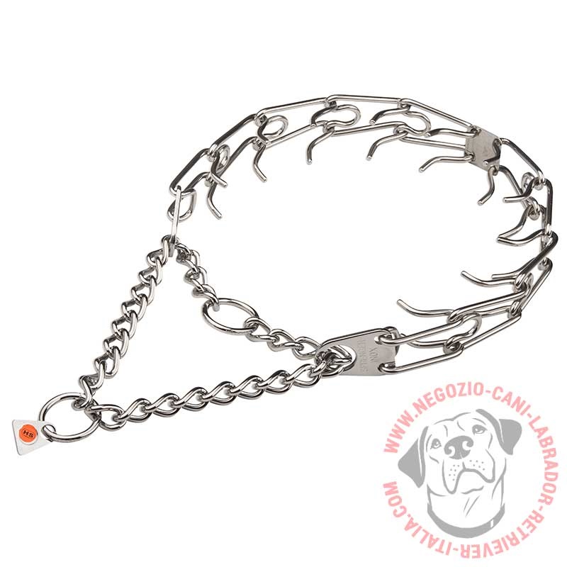 Collare a punte in acciaio inox "Obedience" per cane, 3,25 mm - Clicca l'immagine per chiudere