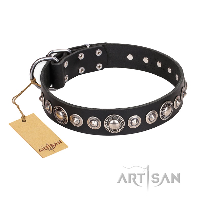 FDT Artisan - Collare nero "Strict Elegance" per Labrador - Clicca l'immagine per chiudere