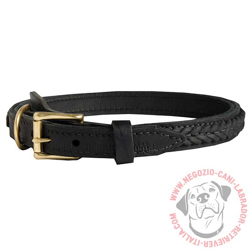 Collare decorato con striscia intrecciata per Labrador Retriever - Clicca l'immagine per chiudere