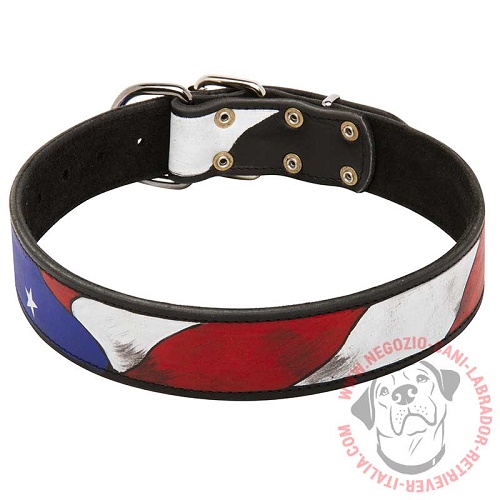 Collare dipinto a mano "American Pride" per Labrador Retriever - Clicca l'immagine per chiudere