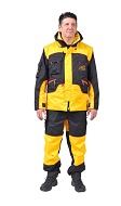 Tuta giallo/nera "Aqua, Wind and Mud Shield" per istruttore