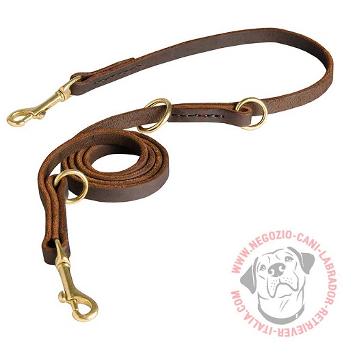 Guinzaglio in pelle naturale per cani