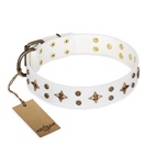 FDT Artisan - Collare bianco "Bright stars" per Labrador FDT Artisan - Collare bianco "Bright stars" per Labrador