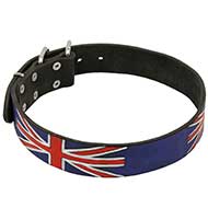 Collare in cuoio "United Kingdom pride" per Labrador Retriever Collare in cuoio "United Kingdom pride" per Labrador Retriever